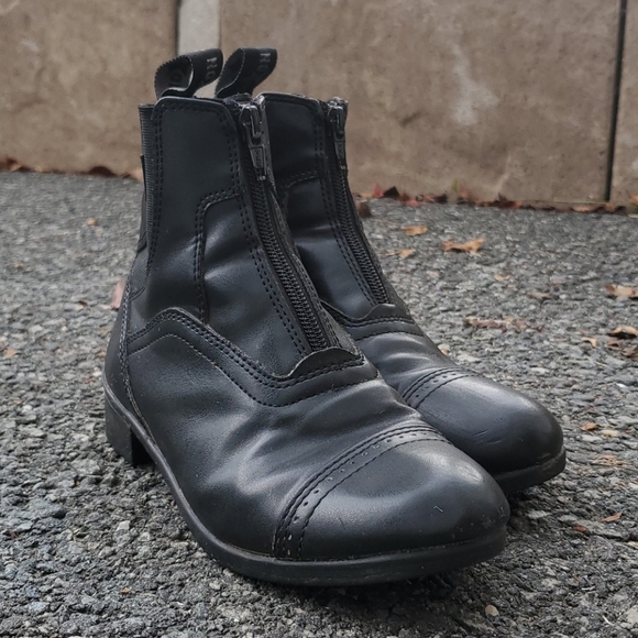 Childrens Syntovia Zip Paddock Boots Saxon